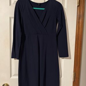Talbots Classic Navy Long Sleeve Dress